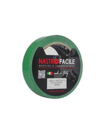 96 Rotoli Nastro Sigillante Verde Per Sacchetti - Polietilene - 3/8 X 180 Iarde - 2,3 Mil